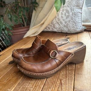 Indigo Leather Clog/Muels